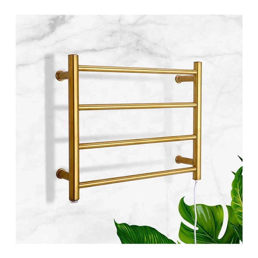 タオルウォーマーゴールド304ステンレス鋼研磨壁掛け加熱タオルレール内蔵タット電気加熱タオルラック 12,425円