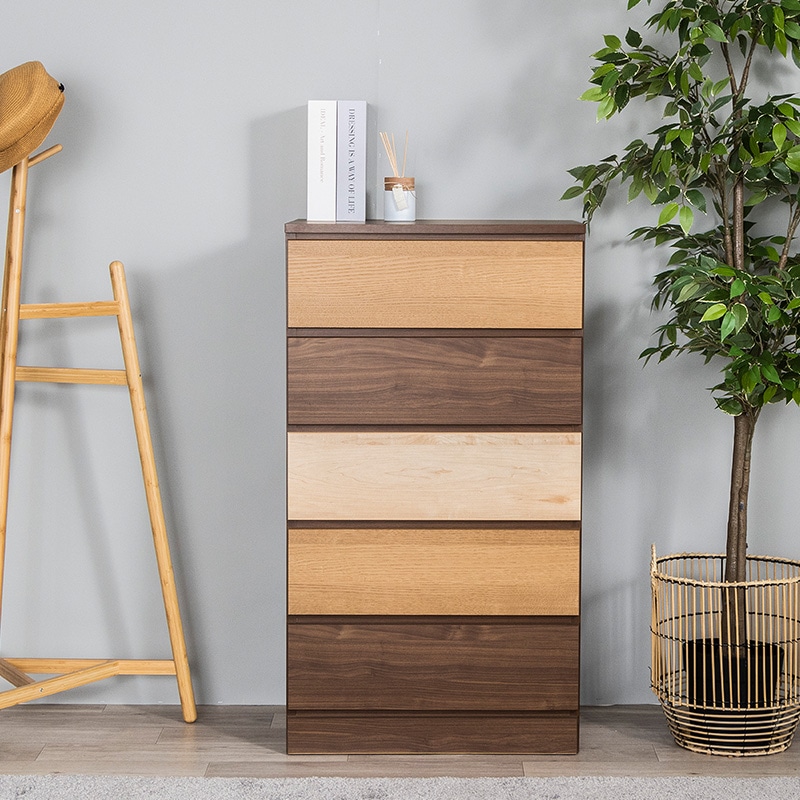 チェスト 収納 タンス コンパクト収納 木目調 グラデーション 幅59.5cm 5段 19,449円