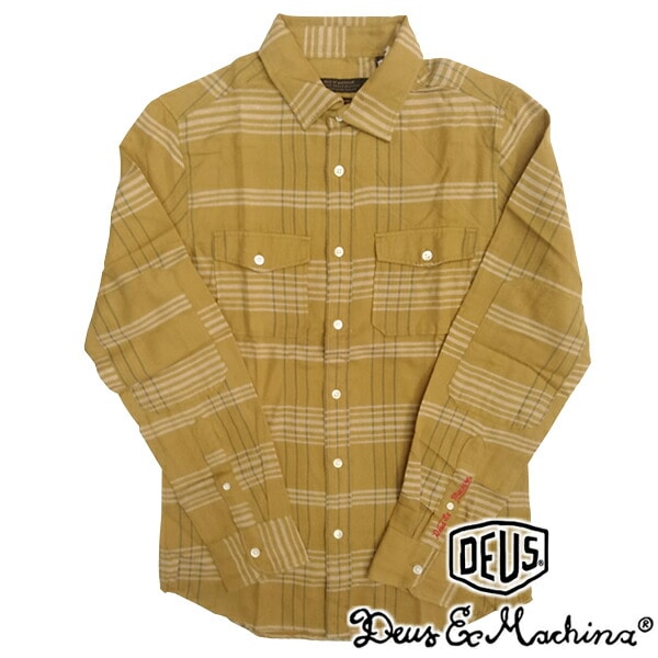 Deus ex Machina デウス エクスマキナ メンズ チェック ボタンシャツ 長袖 SMART SHIRT BISCUIT PLAID デウスエクスマキナ シャツ safari サファリ オー