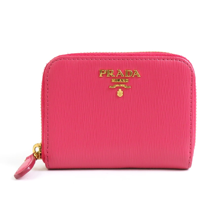 プラダ PRADA コインケース レザー ピンク レディース h30514a