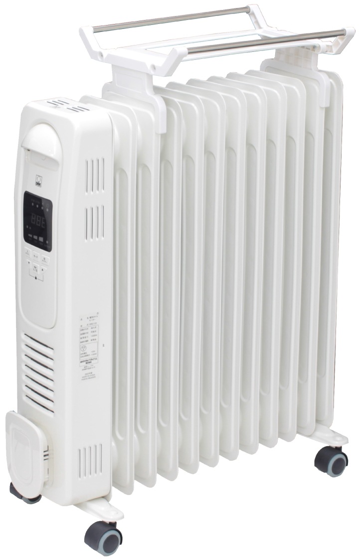 DRC131 使いやすさと機能性を兼ね備えた オイルラジエターヒーター ハンガー付モデル ホワイト