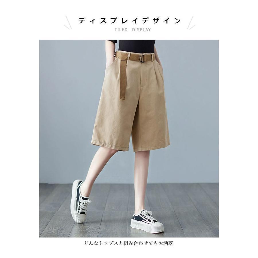 ハーフパンツ レディース サマーパンツ 5分丈 ワイドパンツ コットン 薄手 半ズボン 大きいサイズ 快適 ボトムス 夏 5分丈パンツ