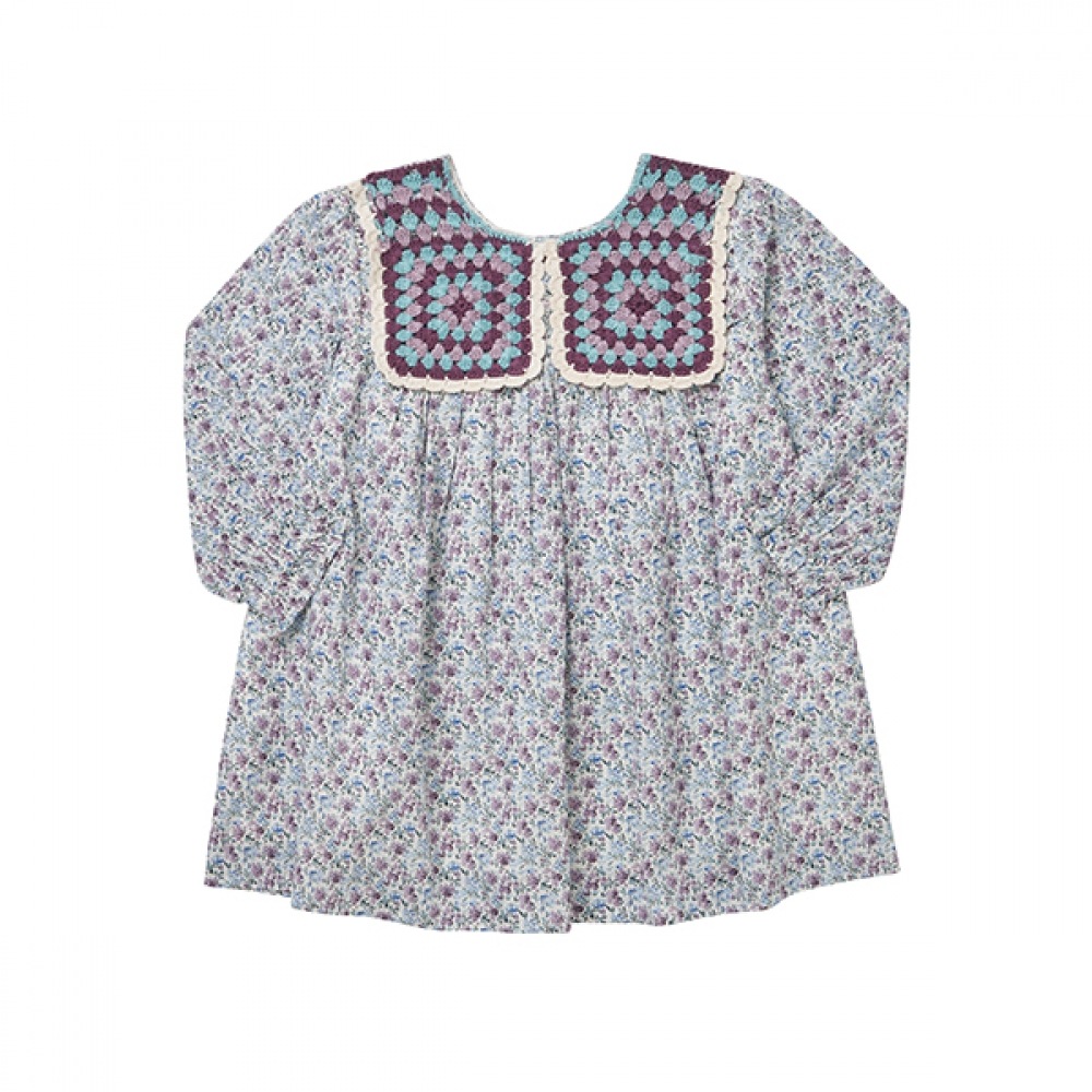 ルイミシャ GRI-W23-S0221 (ウォーリーズ) ワリス花柄かぎ針編みキッズドレス