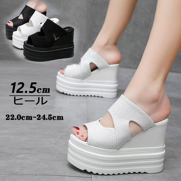 サンダル 厚底 レディース 【本革】【美脚】ミュール サンダル ポインテッドトゥ チャンキーヒール サボ つっかけ レディース 甲深タイプミュール