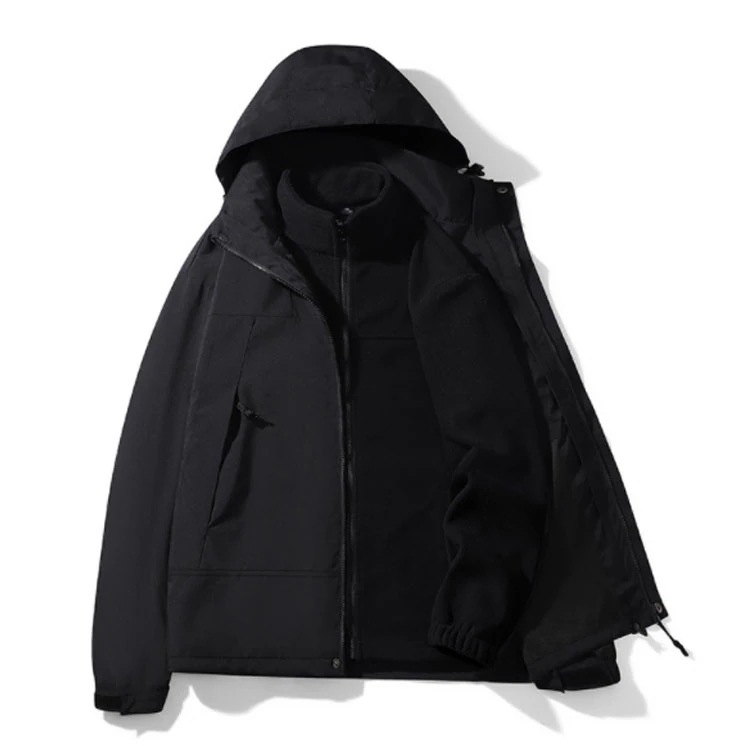 マウンテンパーカー レディースメンズ 3Way 裏フリース着脱可 フード付き 防水撥水防風 防寒暖かい アウトドアジャケット