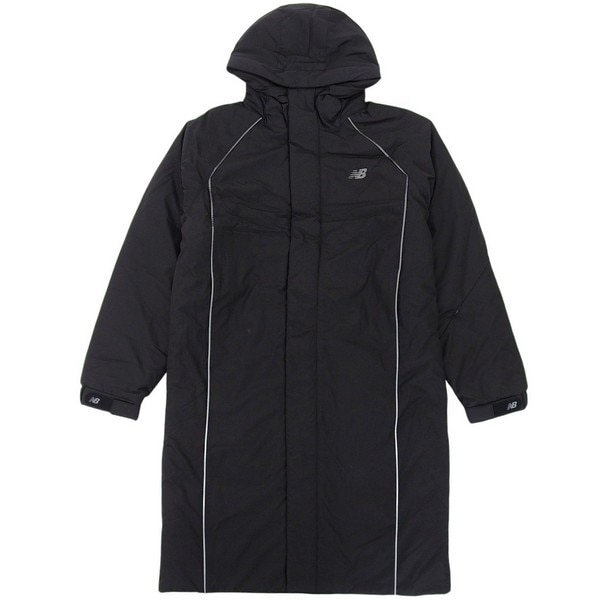 ニューバランス 衣類 メンズ レディース ロングジャケット 90(S) ブラック UNI Hybrid Long Bench Parka NBNQE42153-BLK90 NEW BALANCE