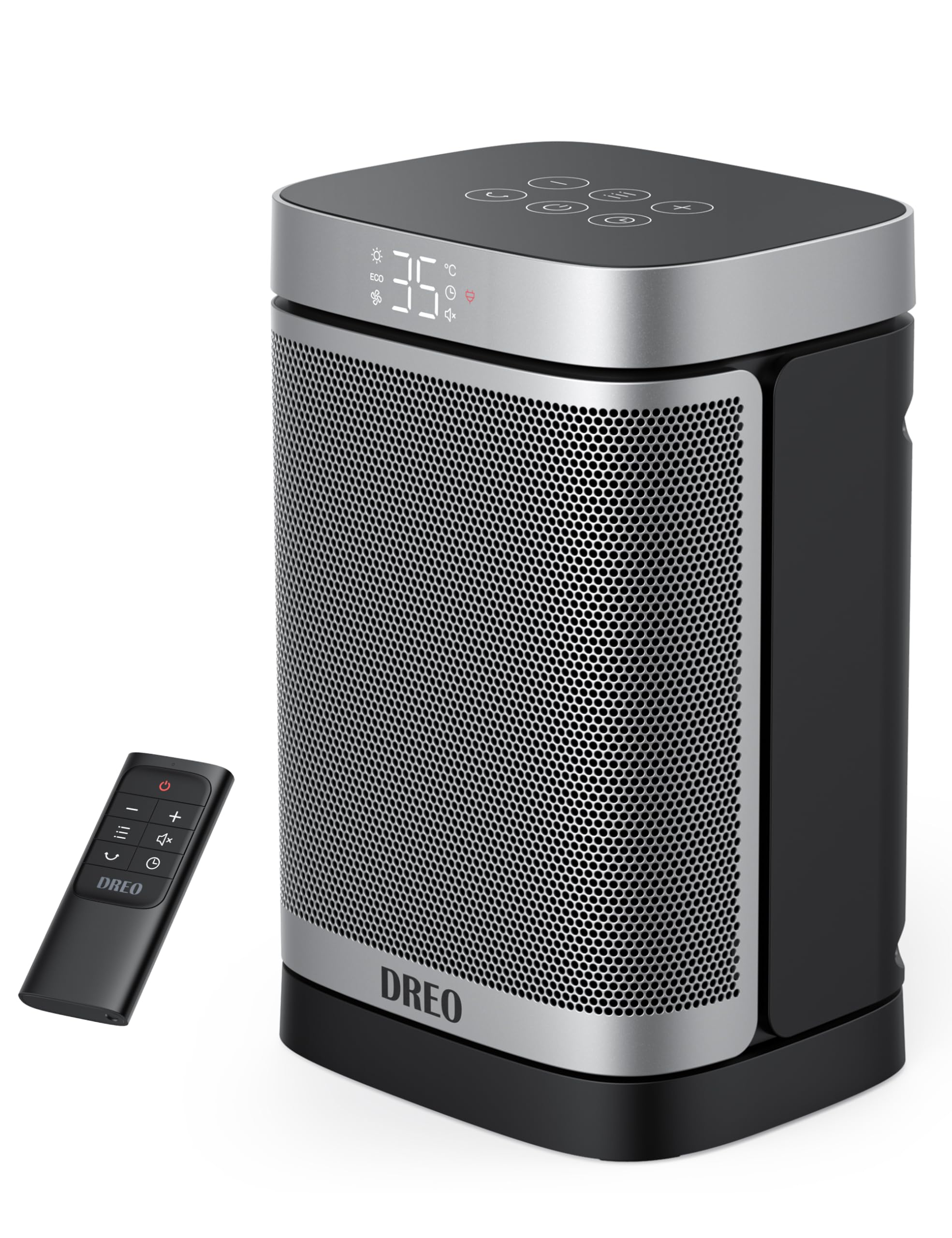 Dreo セラミックヒーター 電気ストーブ 小型 DC 暖房器具 省エネ 人気 70自動首振り 静音 電気ファンヒーター 12時間タイマー 足元 1200W/800w/700w 温風ヒーター ECO恒