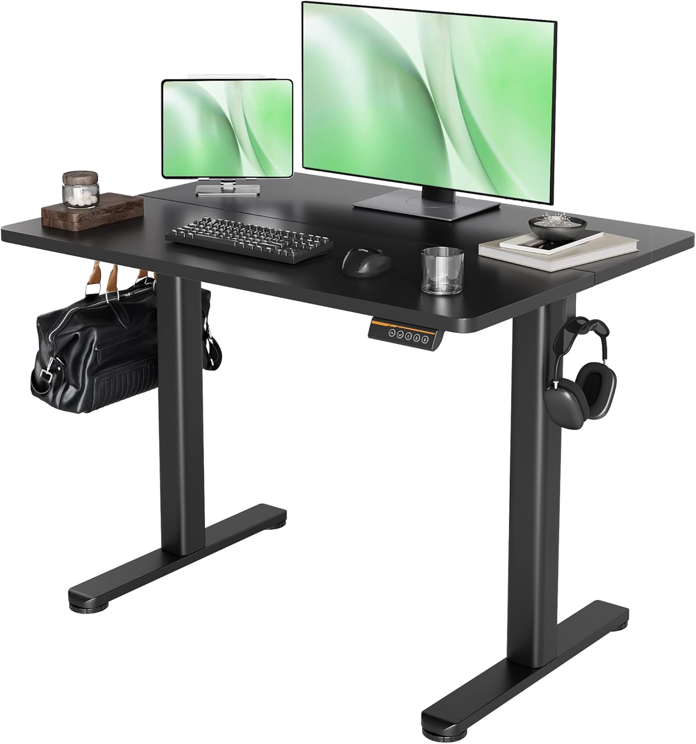 Claiks 昇降デスク 初心者向け スタンディングデスク 電動 パソコンデスク 昇降式 オフィスデスク 幅100cm*奥行き60cm ブラックフレーム/ブラック天板 11,930円