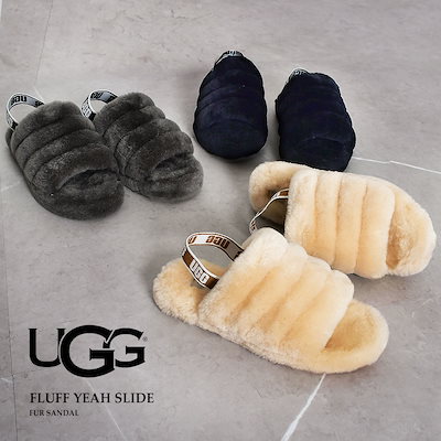 【初売り】靴[Qoo10] UGG : フラッフ イヤー スライド 109849 : シューズ