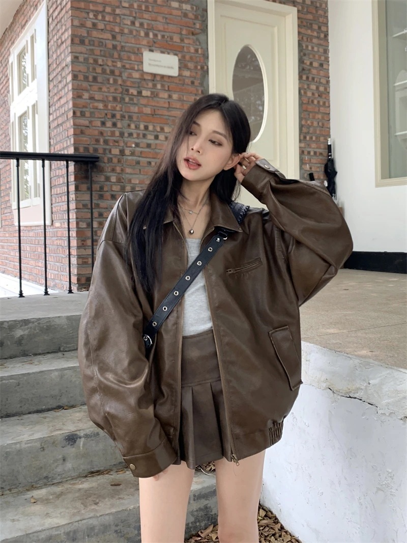 大人気！ 2025 秋冬 長袖 かわいい 2点セット ショート アウター ブラック 羽織り合成バイカラーカジュアル きれいめ 女っぽ きれいめ ファッション 色っぽ 女っぽカジュアルきれいめ大人