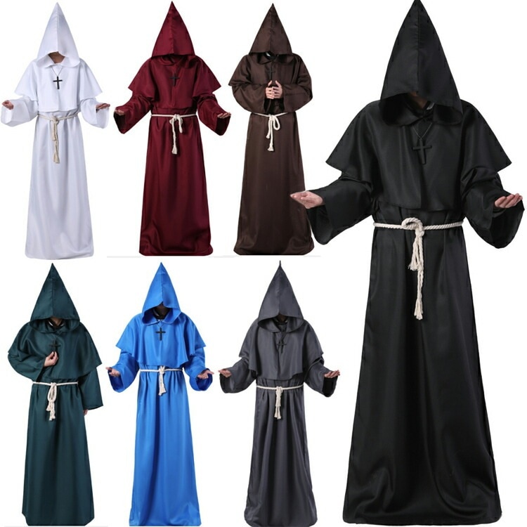 新品掲載！ハロウィン 衣装 メンズ レディース コスプレ cosplay 仮装 神父 死神 ロング マント フード付き コート 大人 キッズ 魔法使い ローブ 悪魔 サタン デビル ホラー 怖い 仮装 4,636円