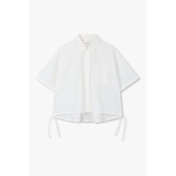 裾ストリング丈アンバランスシャツ 9105221179002