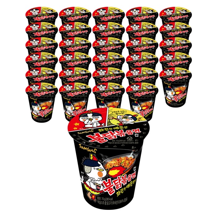 サムヤン プルダックポックンミョン 小カップ 70g 30個 韓国の辛さ K-フードが最高の人気