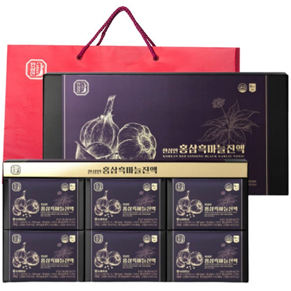 ハンサム人紅参黒ニンニクジン液+ショッピングバッグ60ml30個入り