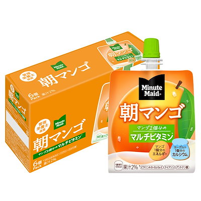 他サイト： コカコーラ ミニッツメイド 朝マンゴ ゼリー 180mlパウチ×6個の商品画像