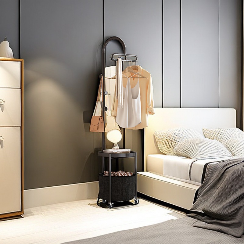挂衣架落地式卧室床边晚上放衣服神器衣架家用挂衣服多功能衣帽架