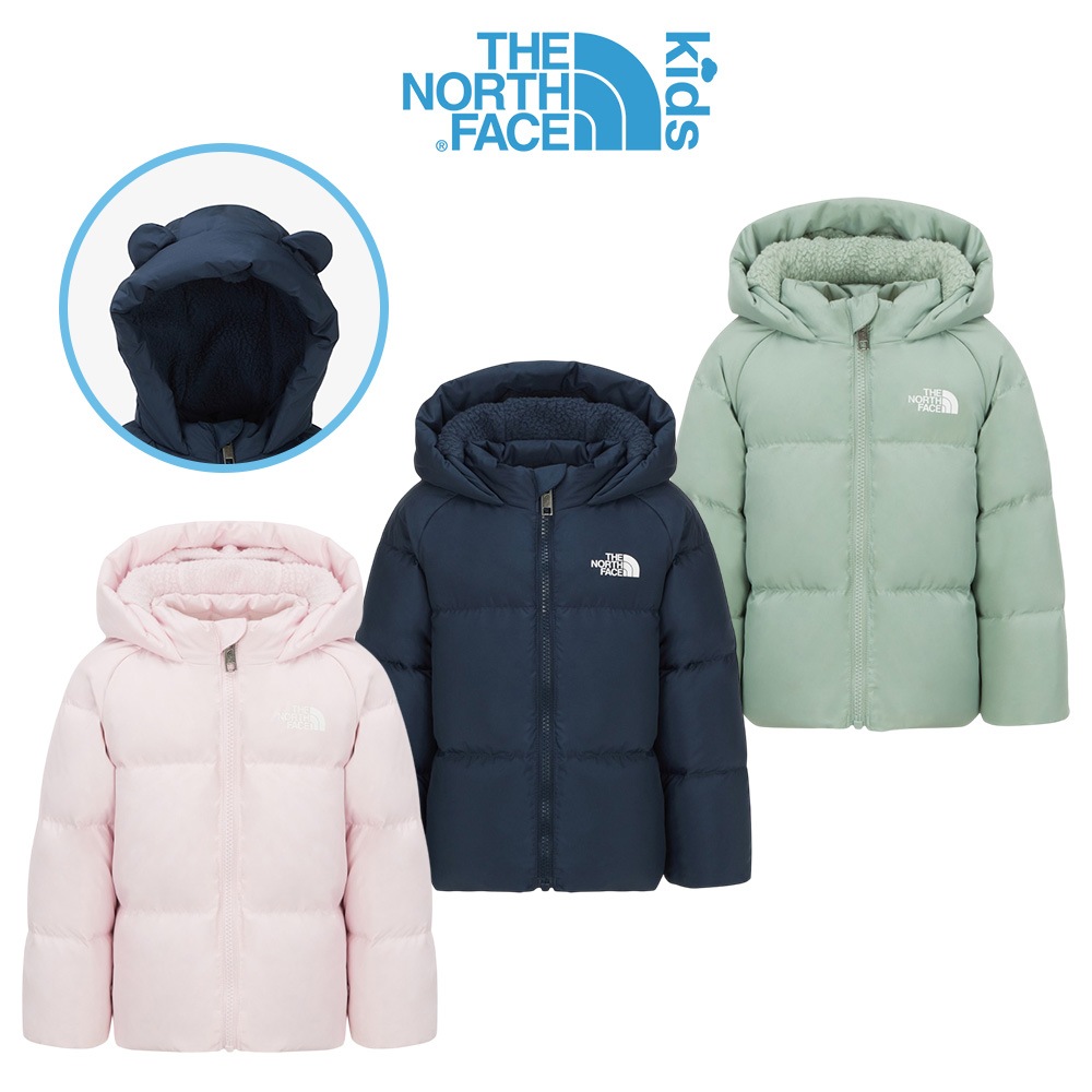 送料無料 THE NORTH FACE BABY NORTH DOWN FLEECE LINED JACKET ザノースフェイス 韓国正規品 子供用 ダウンジャケット くま耳 フリース 保育園