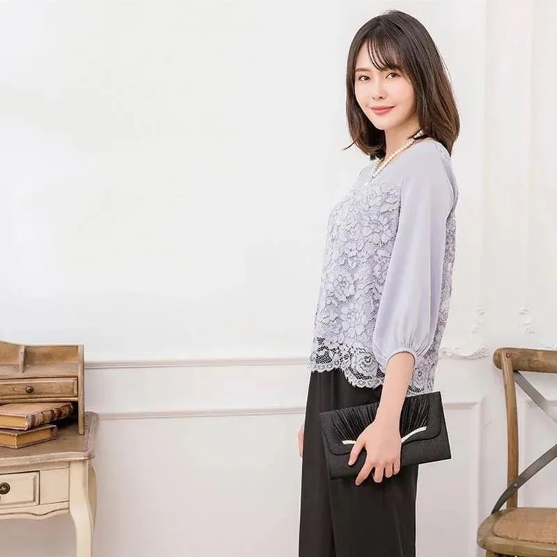 大きいサイズ おしゃれ パンツドレス 結婚式 レース セットアップ パーティードレス ツーピース 二次会 パンツスーツ フォーマル