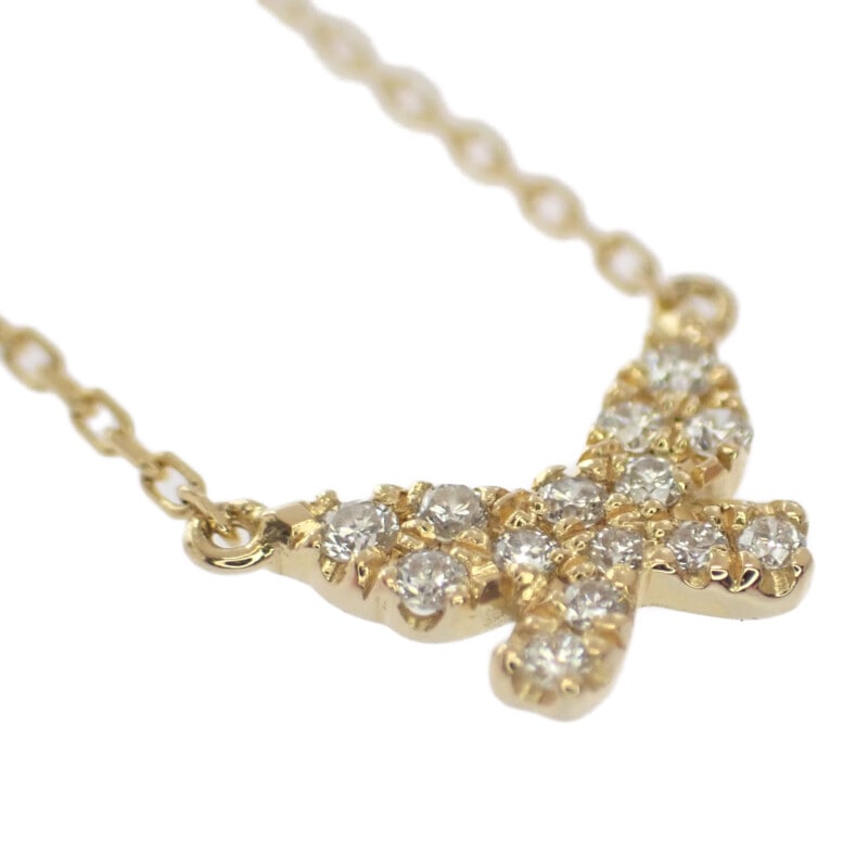 【Aランク】 バタフライパヴェ VC0163010100 ネックレス K18イエローゴールド ダイヤモンド ゴールド レディース【ISEYA】 28,258円