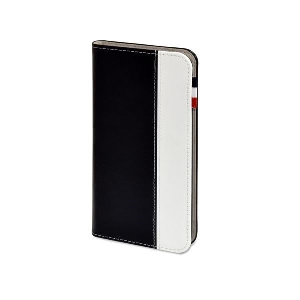 （まとめ）日本トラストテクノロジー レザータッチ ブックタイプケース iPhone7Plus ブラック BOOKIP7P-BK2セット
