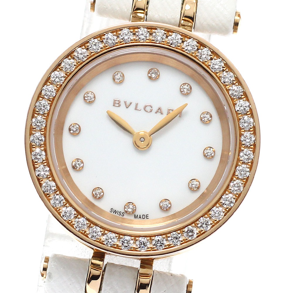 ブルガリ BVLGARI BZP23SG/BZ23WSGDL/12 B-zero1 12Pダイヤ ダイヤベゼル クォーツ レディース 箱・保証書付き_935931【中古】