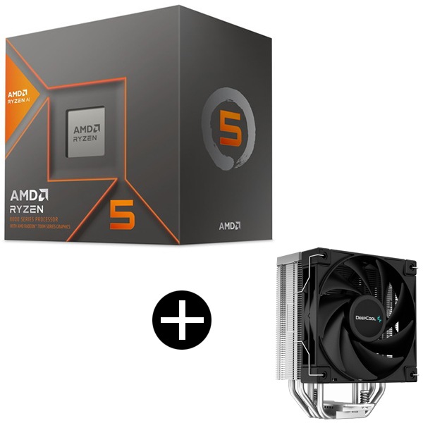 Ryzen 5 8600G BOX With Wraith Stealth Cooler CPU + DEEPCOOL R-AK400-BKNNMN-G-1 サイドフロー型CPUクーラー セット