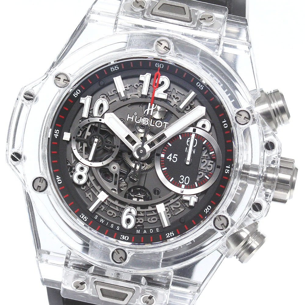 ウブロ HUBLOT 411.JX.1170.RX ビッグバン ウニコ マジックサファイア 世界限定500本 自動巻き メンズ _775806【中古】