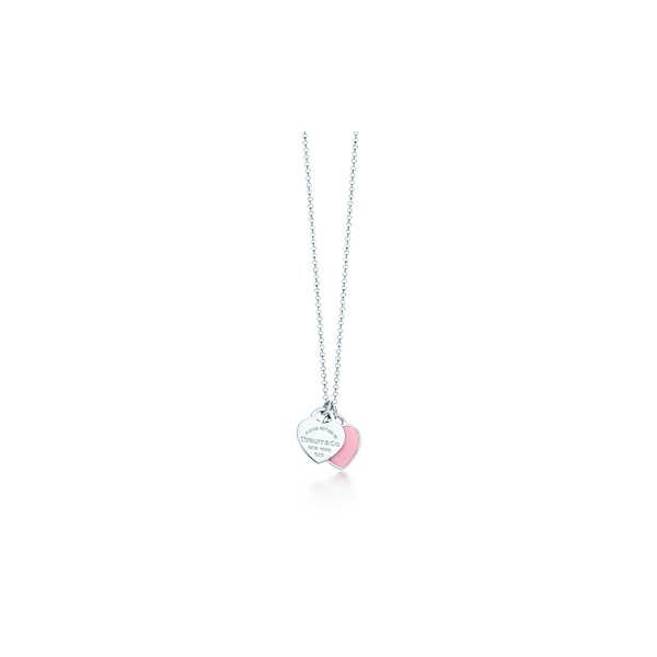 ティファニー TIFFANY ネックレス スターリングシルバー ピンク エナメル ハート