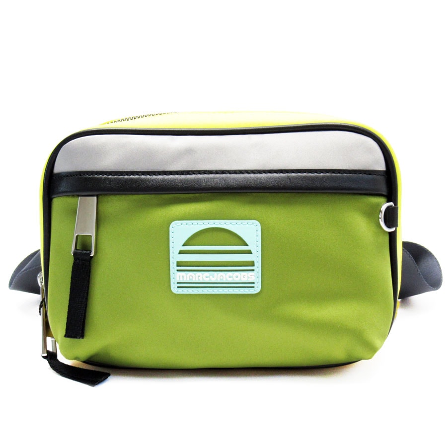 マークジェイコブス MARC JACOBS ボディバッグ ウエストポーチ ポリエステル グリーン×イエロー×グレー レディース t19279a