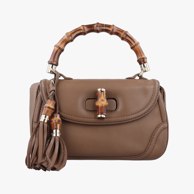 ニューバンブーブラウンレザー254884E7477510中古