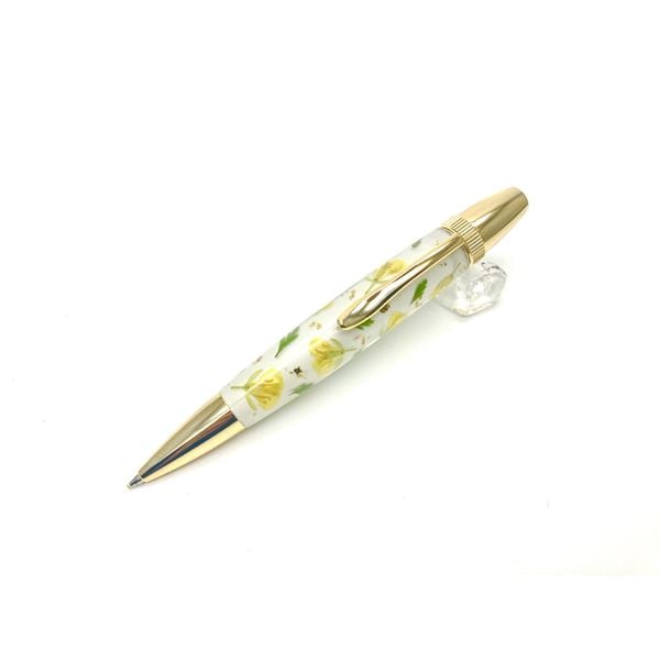 花柄 ボールペン [菜の花 黄色] パーカータイプ 芯：0.7mm 『Frower Pen』