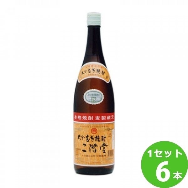 大分麦焼酎 二階堂25度 1.8L (1800ml) 6本