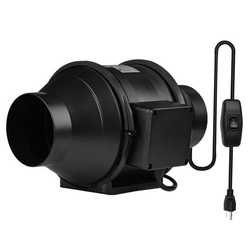 Sidvkut ダクトファン 100mm ダクト用換気扇 強力 大風量 中間取付タイプ 中間取付形ダクトファン ABS製 高低速スイッチ付き 塗装ブース用 焼肉用 家庭用 業務用 吊り下げ床置兼用 9,217円