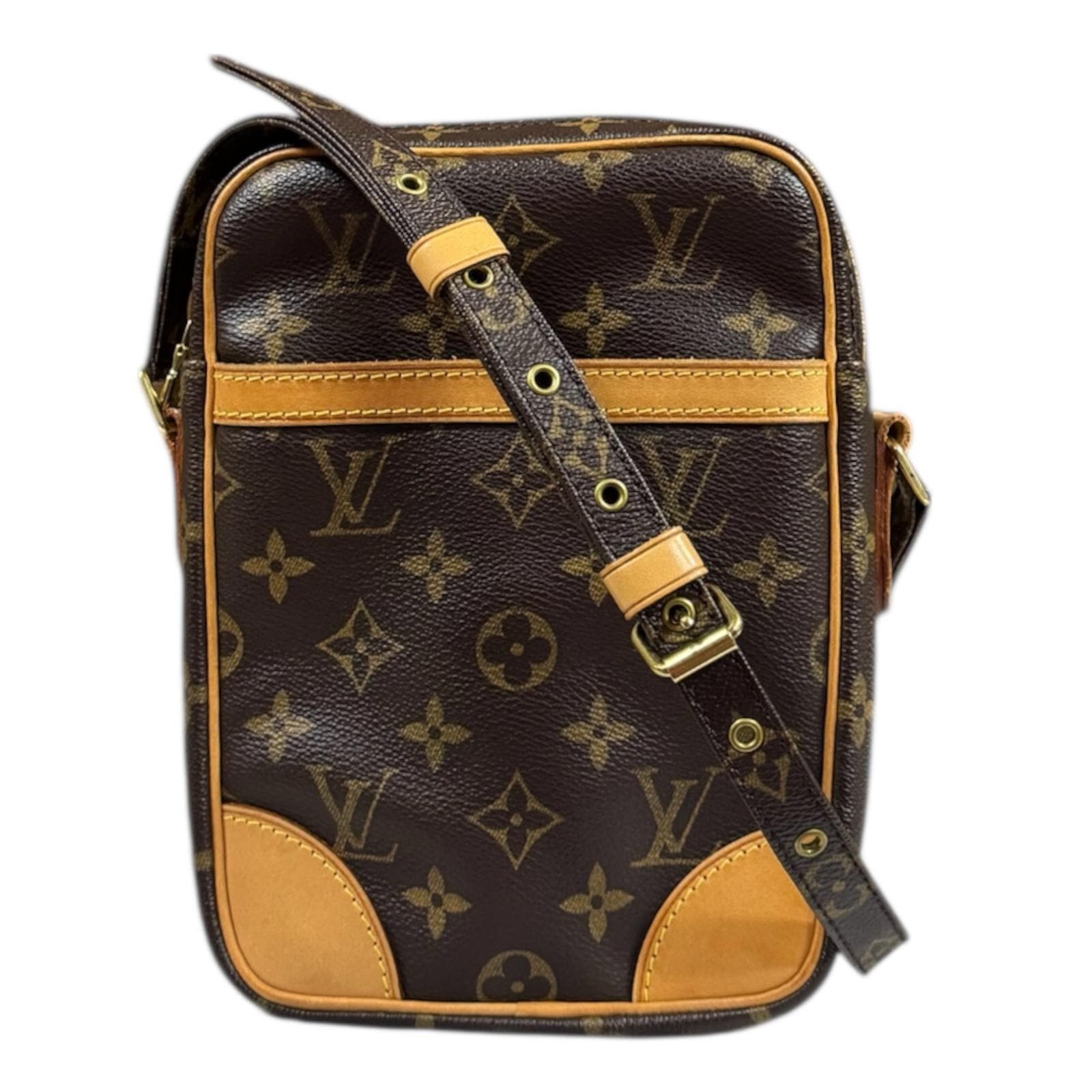ルイヴィトン ダヌーブ モノグラム ショルダーバッグ モノグラムキャンバス M45266 ブラウン LOUIS VUITTON 中古
