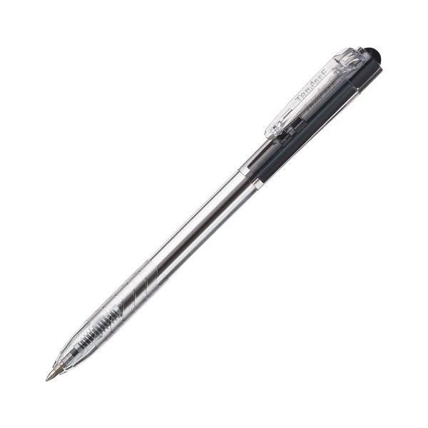 （まとめ）TANOSEE ノック式油性ボールペン0.7mm 黒（軸色：クリア）1パック（10本）20セット 7,478円