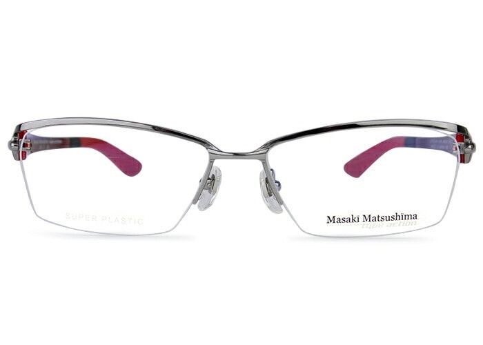 メガネ mfs-130 c.2 グレー/レッドパール MADE IN JAPAN 大きい