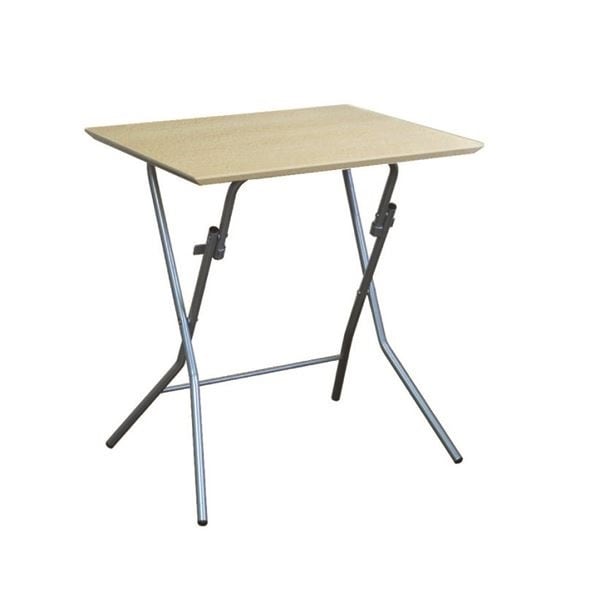折りたたみテーブル 幅63.5cm ナチュラルシルバー 日本製 木製 スチールパイプ スタンドタッチテーブル645