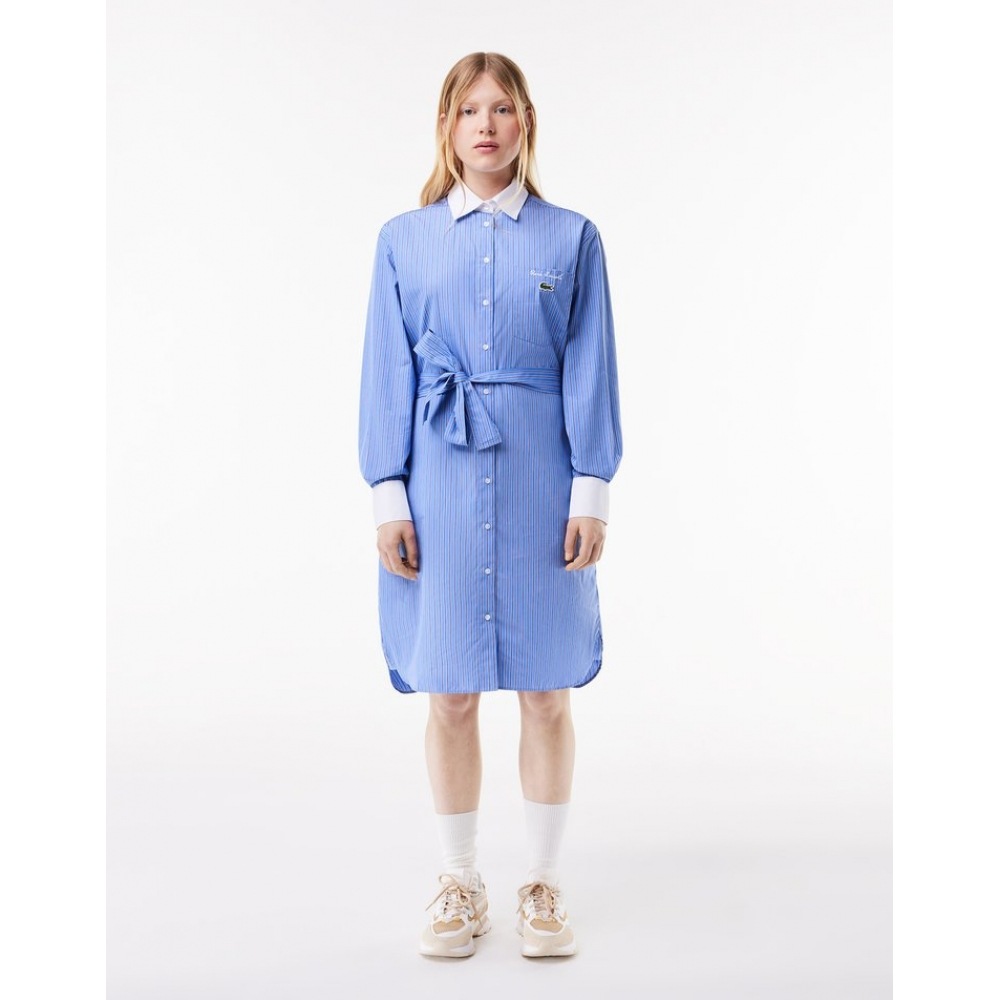 ラコステ女性用ストライプシャツドレス EF1110-54G IIY