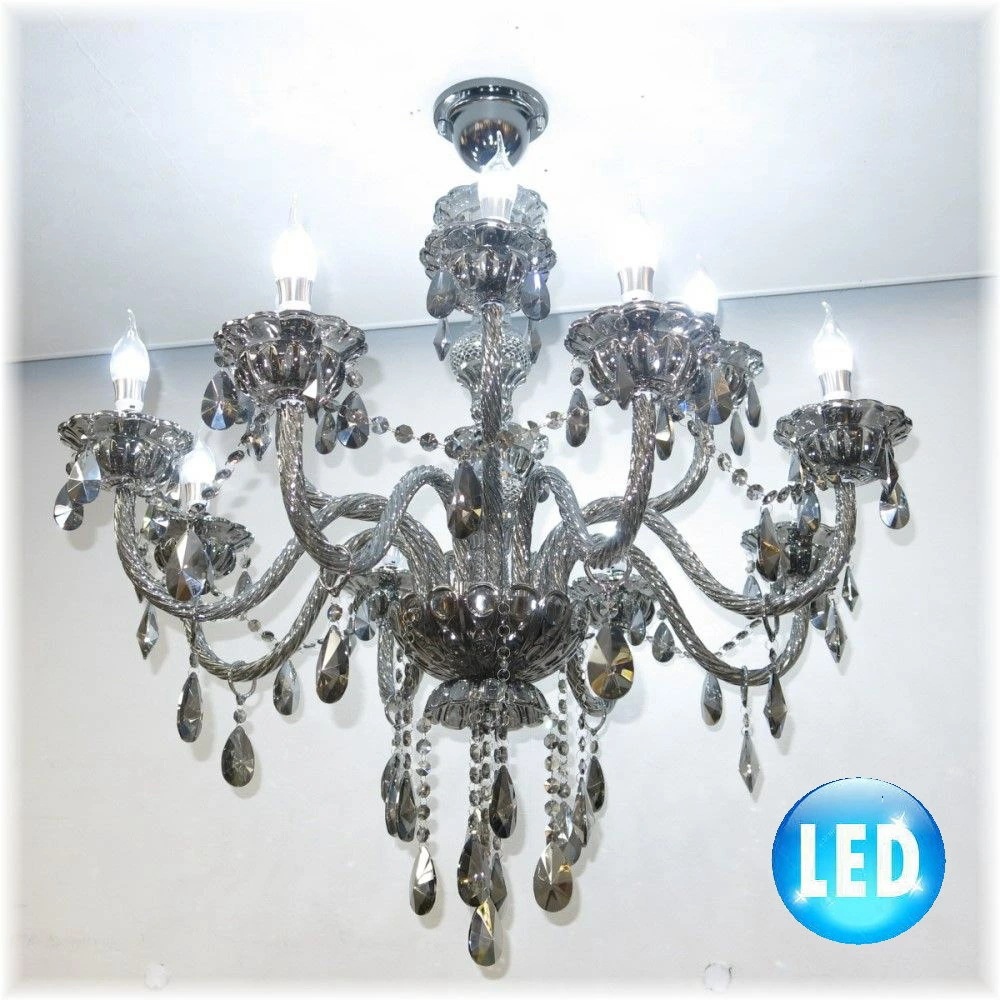 【LED付き！】新品 超豪華！ LED キャンドル12灯 スワロフスキー風 クリスタル シャンデリア