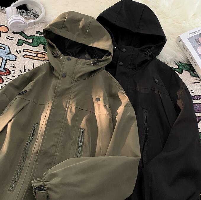 メンズ韓国のファッション秋冬です新しい カジュアルトップ ジャケット ゆとりです個性です フード付きコートです 88NW04