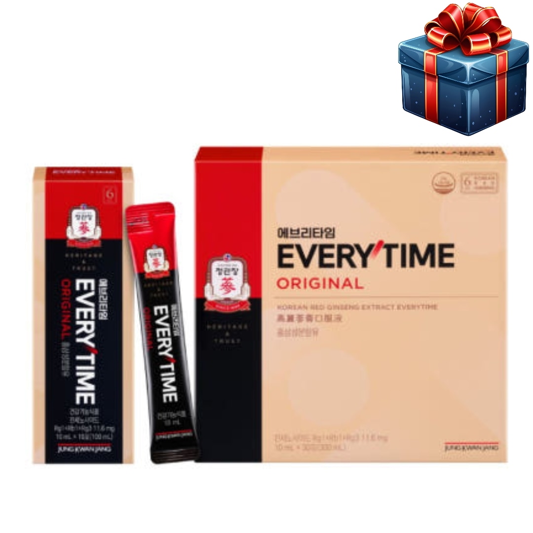 [正官場] NEW エブリタイム ORIGINAL スティック 液状 紅参 (10mlx30包) + エブリタイム フィルム7枚 追加贈呈 韓国栄養剤 免疫力 韓国紅参 疲労回復