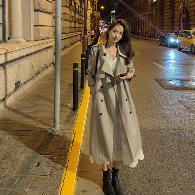 入荷 トレンチコート レディース 秋コート 長袖 ミディアム丈 アウター ジャケット ベルト付き ゆったり 着痩せ カジュアル おしゃれ 上品 通勤
