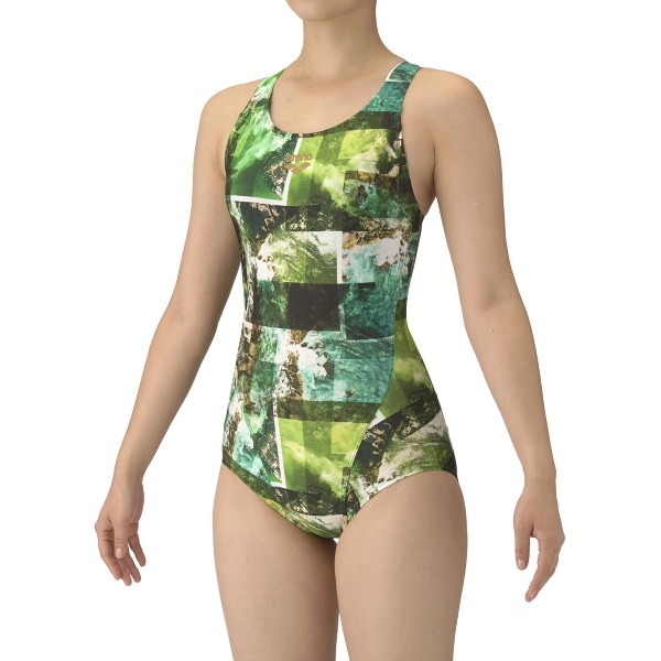 ARENA アリーナ フィットネスワンピース オープンバック・ぴったりパッド 水泳 水着レディースフィットネス AS5FWF06L-GRGD