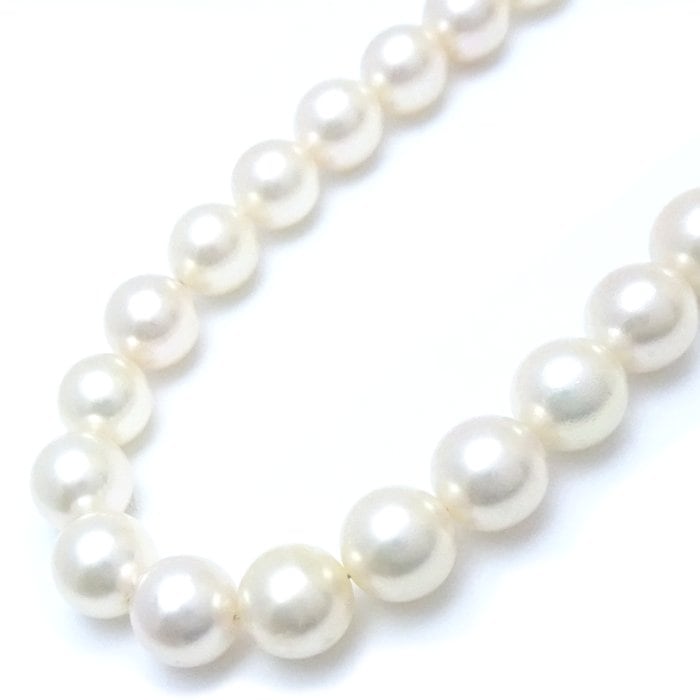 パール ネックレス あこや真珠7.4～7.9ミリ 43cm ステンレススチール SS/75803【中古】