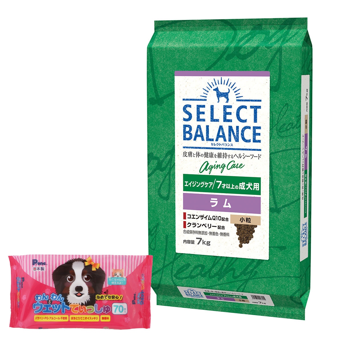 ドッグフード エイジング ラム 小粒7kg【わんわんウエットてぃっしゅ1個付き】