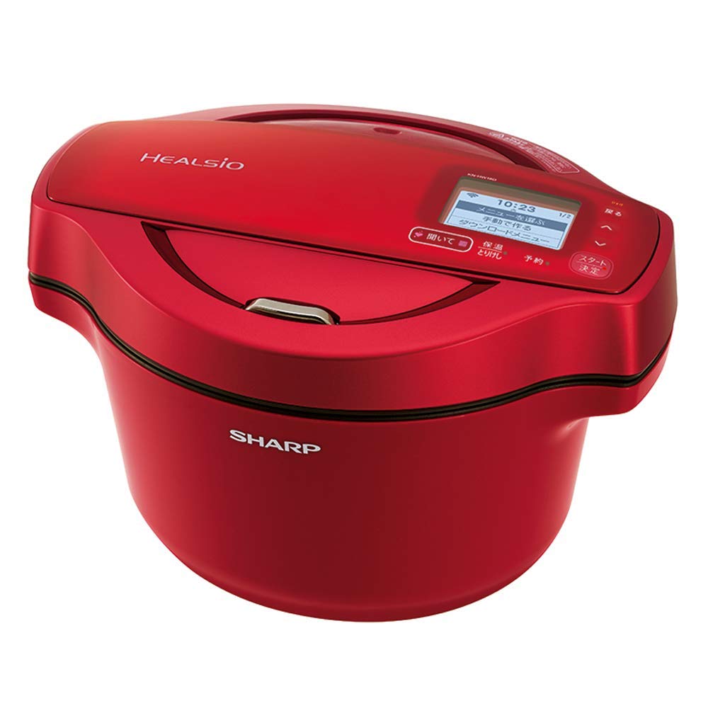 シャープ 自動調理 鍋 ヘルシオ ホットクック 1.6L 無水鍋 AIoT対応 レッド KN-HW16D-R 11,783円