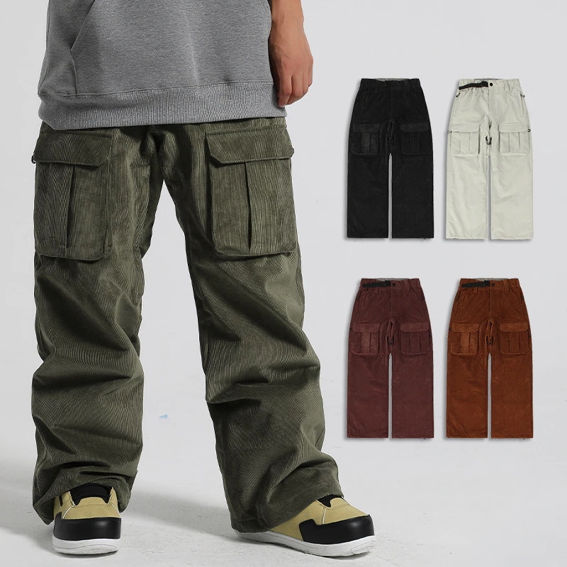 スノーボードウェア スノボウェア スキーウェア ロングパンツ コーデュロイ ズボン レディース メンズ 男女兼用 スノーボード ウェア 防風 防水 防寒着