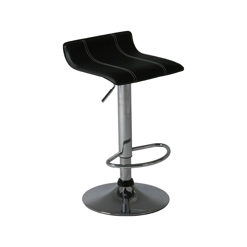 カウンターチェアー PVCレザー クロムメッキ スタイル ロー