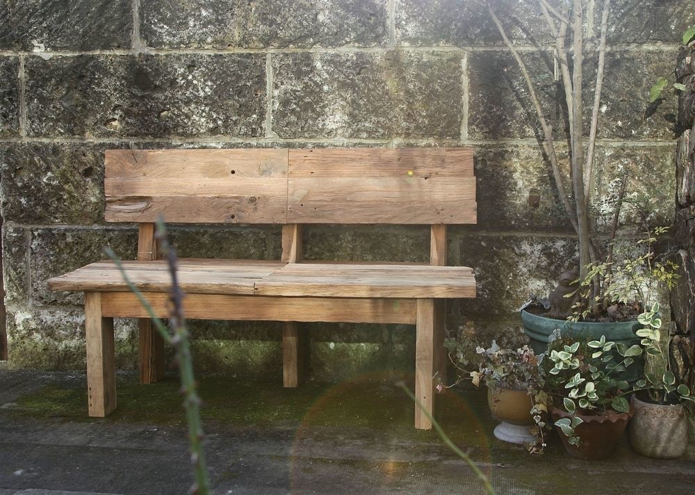 ジャービス商事　ガーデンベンチ　天然木無垢材　流木ベンチ　35250　ガーデンチェア　木製