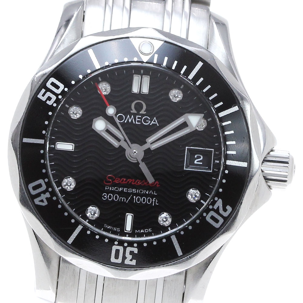 オメガ OMEGA 212.30.28.61.51.001 シーマスター300 8Pダイヤ クォーツ レディース _847716【中古】